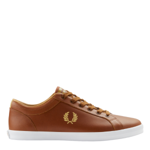 Fred Perry Trainers Mens Tan Baseline Leather Trainers