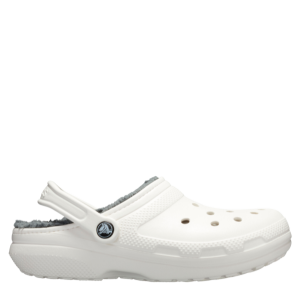 Womens White/Grey Classic Lined Clog