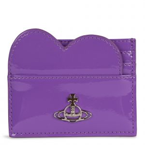 Vivienne Westwood Card Holder Womens Purple Shiny Patent Heart Card Holder