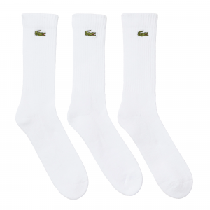 Lacoste Socks Unisex White 3 Pack Sport Socks
