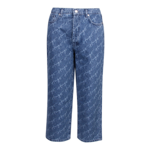 HUGO Jeans Womens Bright Blue Regular Fit Logo Print | Hurleys