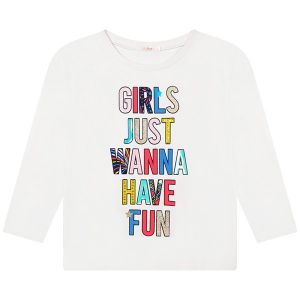 Girls Ivory Fun L/s T-Shirt