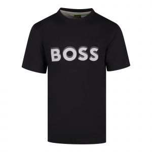 BOSS Green T Shirt Mens Black Teeos 1 S/s T Shirt