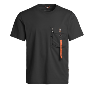 Parajumpers T Shirt Mens Black Mojave Pocket S/s T
