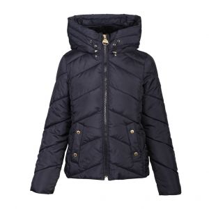 Womens Black Motegi Hooded Quilted Jacket