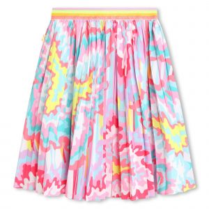 Billieblush Skirt Girls Multicolour Colour Camo Pleat Skirt