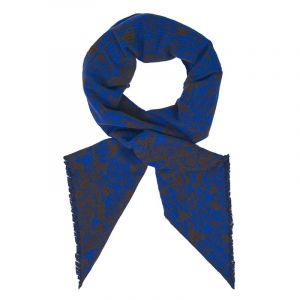 Womens Blue Two Point Silhouette Orb Scarf