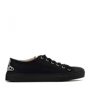 Mens Navy Plimsoll Low Top Canvas Trainers
