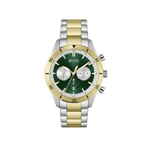 Mens Silver/Gold/Green Santiago Bracelet Watch