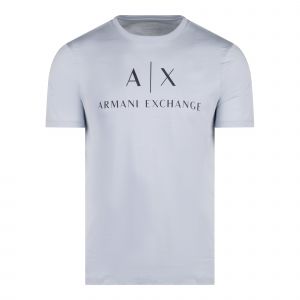Armani Exchange T Shirt Mens Light Blue Core Logo S/s T Shirt