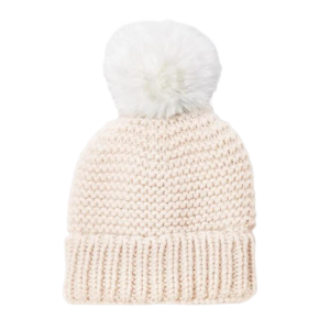 Katie Loxton Hat Girls Eggshell Knitted Baby Hat
