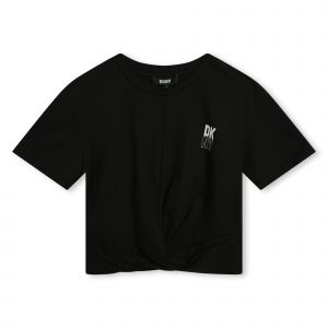 DKNY T Shirt Girls Black Knot Detail S/s T Shirt
