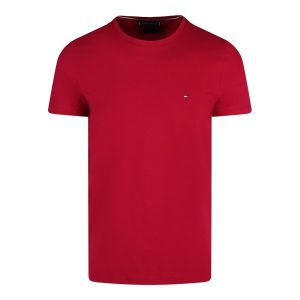 Tommy Hilfiger T Shirt Mens Royal Berry Stretch Slim Fit S/s T Shirt