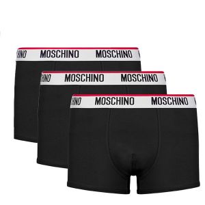 Moschino Trunks Mens Black Logo 3 Pack Trunks