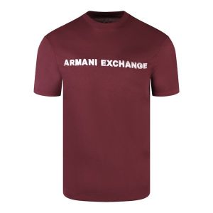 Armani Exchange T Shirt Mens Vineyard Wine Raised Logo S/s T Shirt