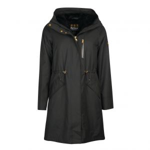 Womens Black Rueka Waterproof & Breathable Hooded Coat