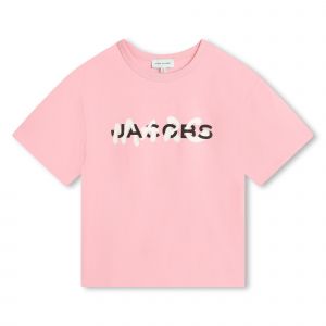Marc Jacobs T Shirt Girls Washed Pink Graffiti Logo S/s T Shirt