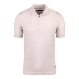Android Homme Polo Mens Sand Embroidered Zip S/s Polo