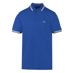 BOSS Polo Shirt Mens Medium Blue Paddy Regular Fit S/s | Hurleys