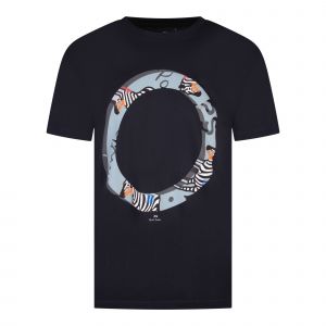 PS Paul Smith T Shirt Mens Dark Navy Zebra Ring S/s T Shirt 
