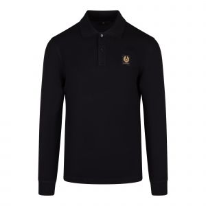 Belstaff Polo Shirt Mens Black Branded L/s Polo Shirt 