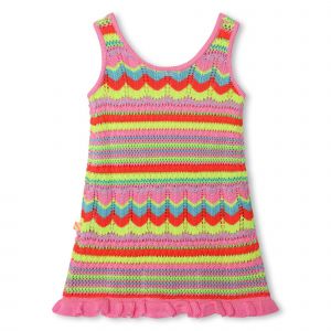 Billieblush Dress Girls Pink Crochet Holiday Dress