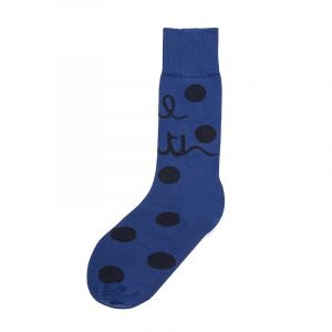 Mens Blue Virgile Logo Socks