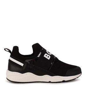 Kids Black Mesh Panel Front Trainers