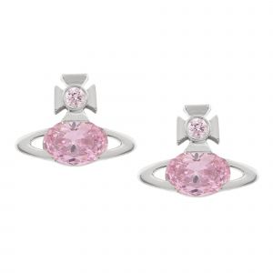 Vivienne Westwood Earrings Womens Platinum/Light Pink Allie Earrings
