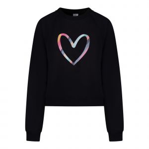 PS Paul Smith Sweatshirt Womens Black Swirl Heart Sweatshirt