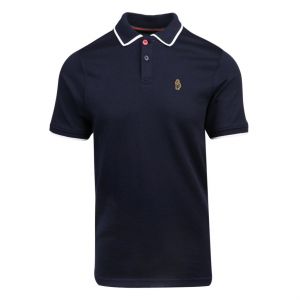 Mens Very Dark Navy Meadtastic Tipped S/s Polo Shirt