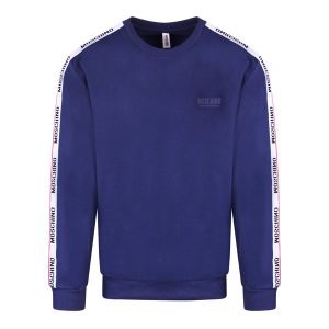 Moschino Sweatshirt Mens Dark Blue Tape