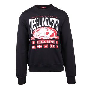 Diesel Sweatshirt Mens Caviar S-GINN-L4 | Hurleys