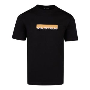 MA.STRUM T Shirt Mens Jet Black Block Print S/s T Shirt 