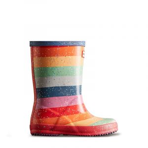 Girls First Rainbow Glitter Wellington Boots (4-11)