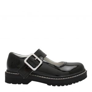 Girls Black Patent Nora Buckle Shoes (31-39)